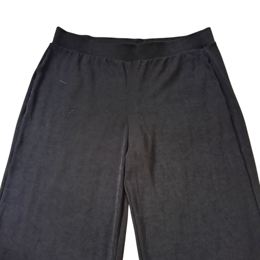 Nwt CHICO'S TRAVELERS $90 NWT Black Wide Leg Pants Slinky Stretch Size 12 - Picture 3 of 5